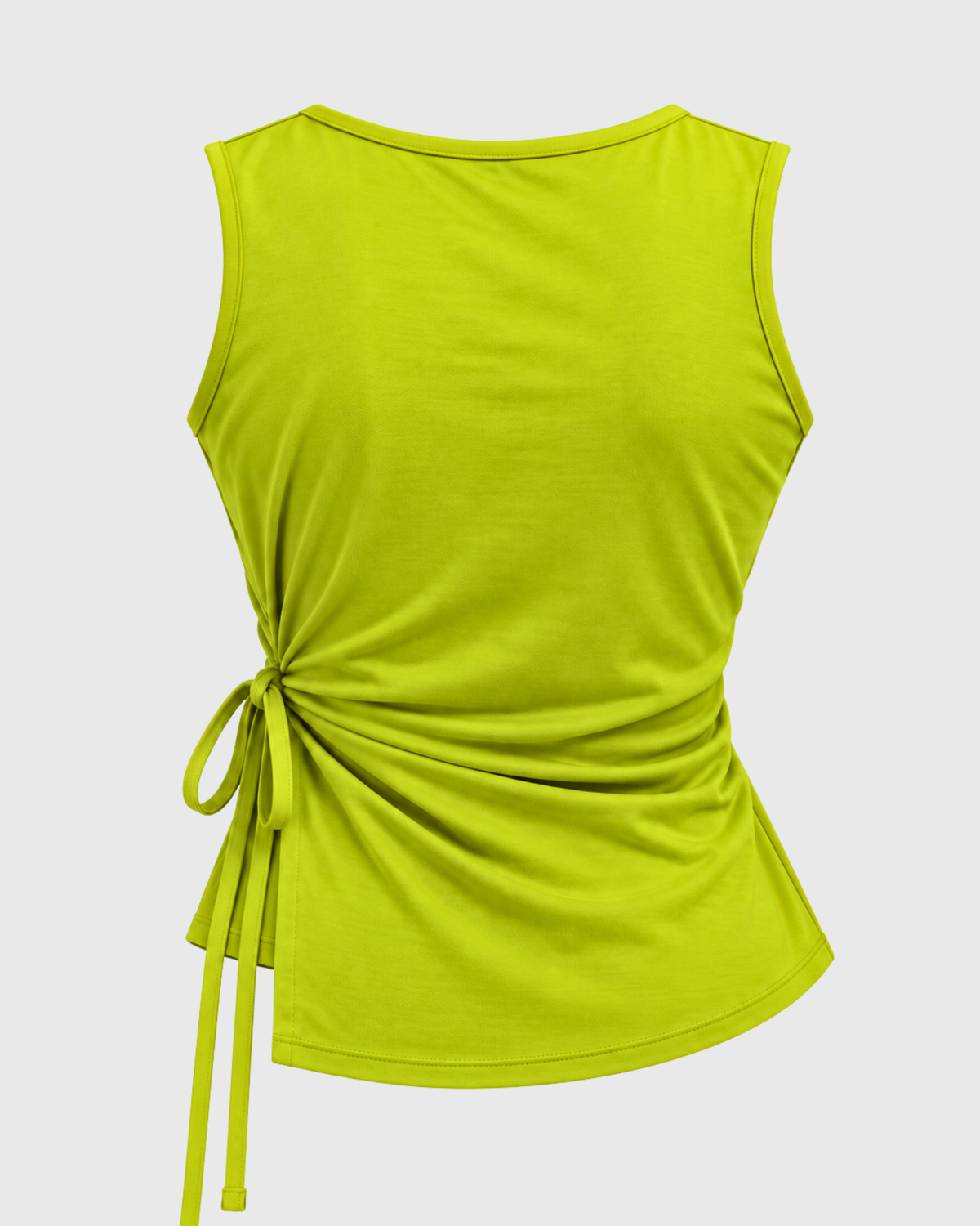 Women's Lime Green Wrap Top with Side Tie