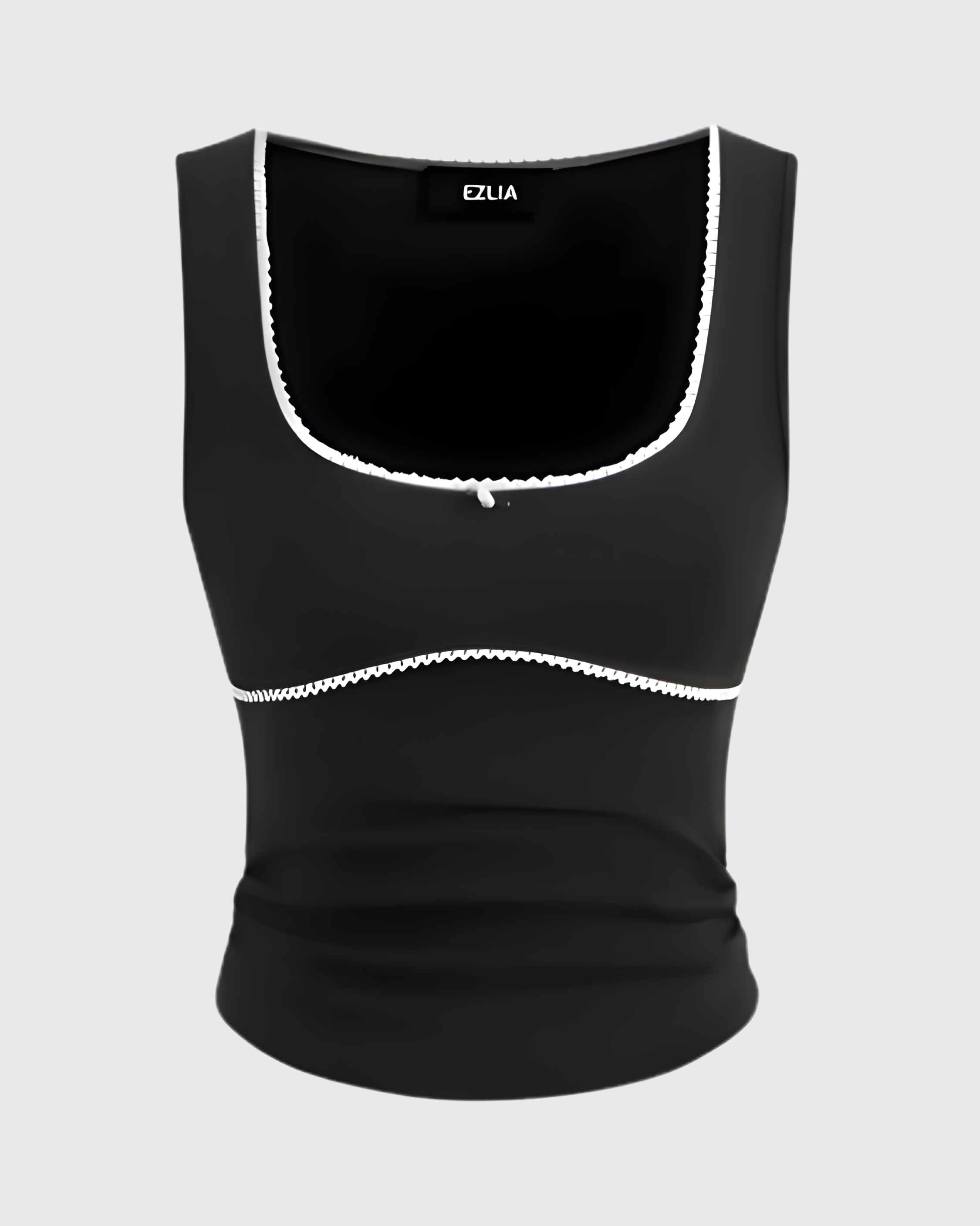 Slim Fit Black Top