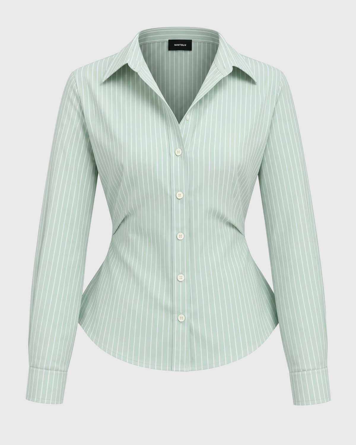 Light Green Striped Shirt