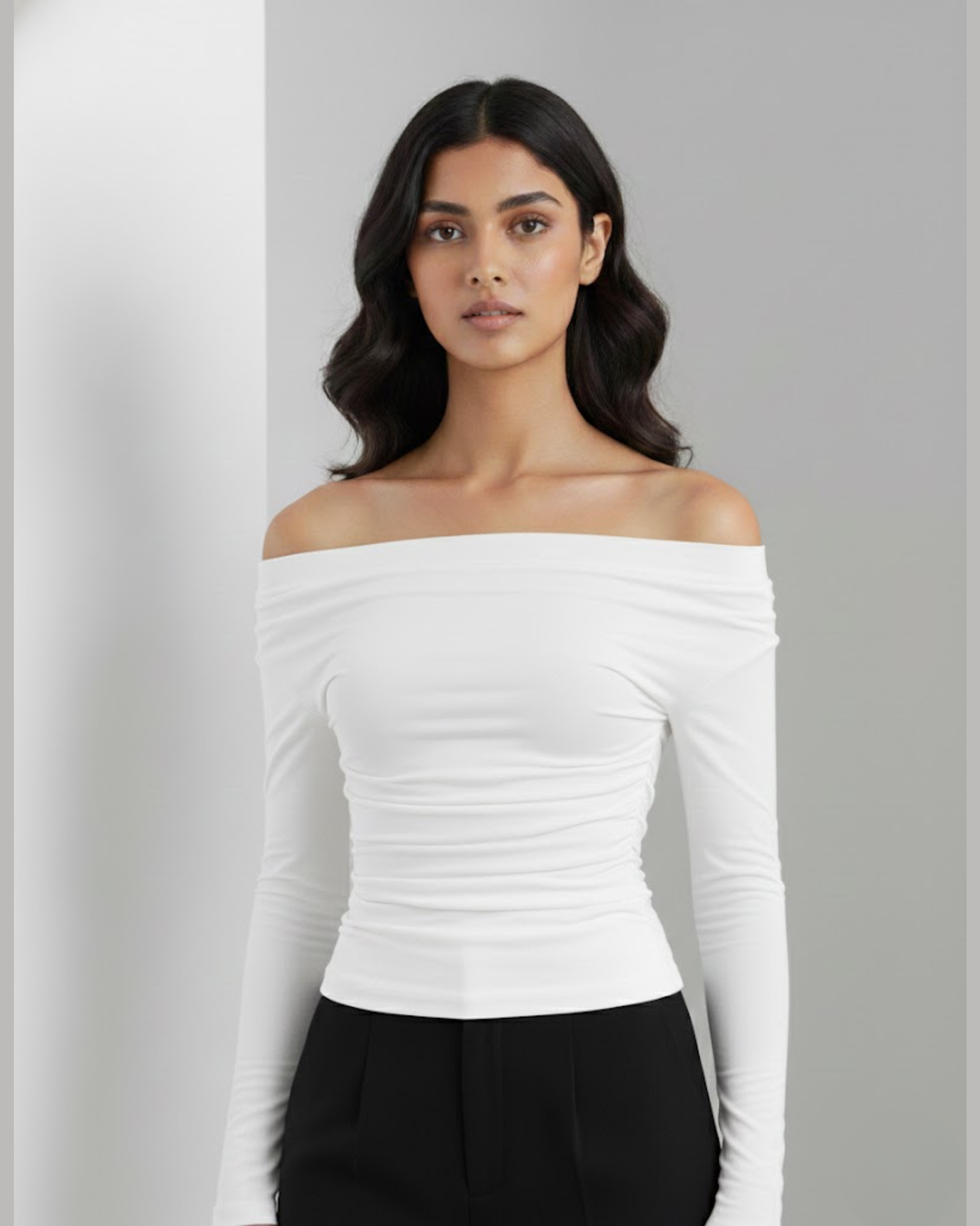 TrioSet SoftStretch Shoulder Crop Pack-Choco Brown & White & Black
