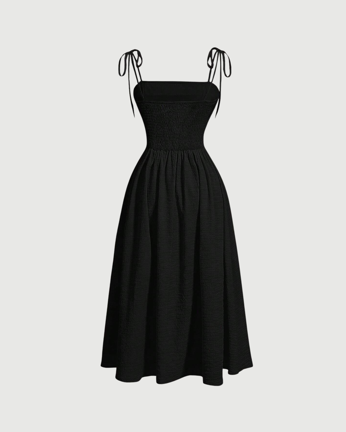 Women's Solid Cami Vacation Dress-Black