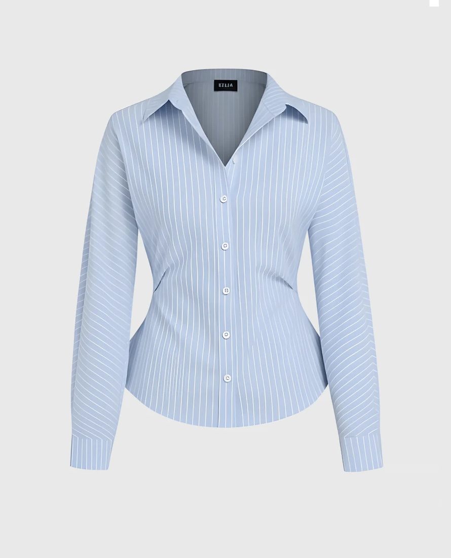 Sky Blue Striped Shirt