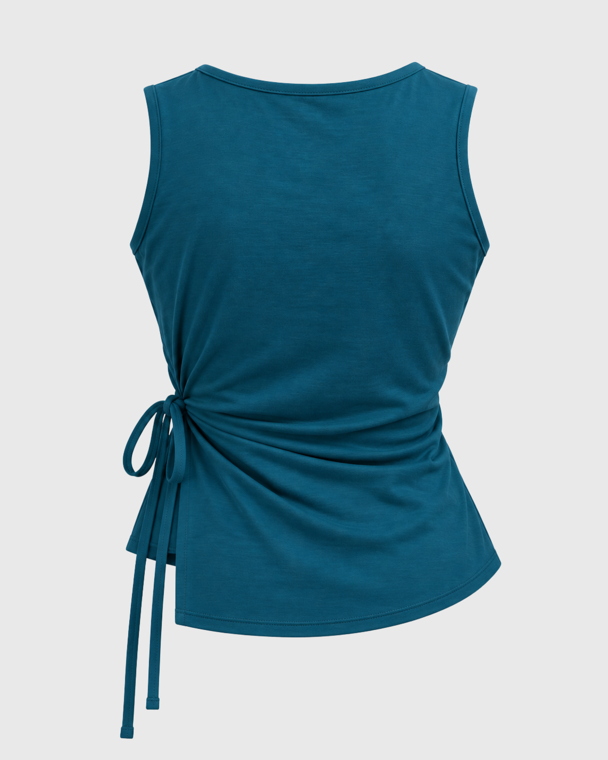 Women's Teal Blue Wrap Top with Side Tie