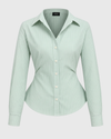 Light Green Striped Shirt