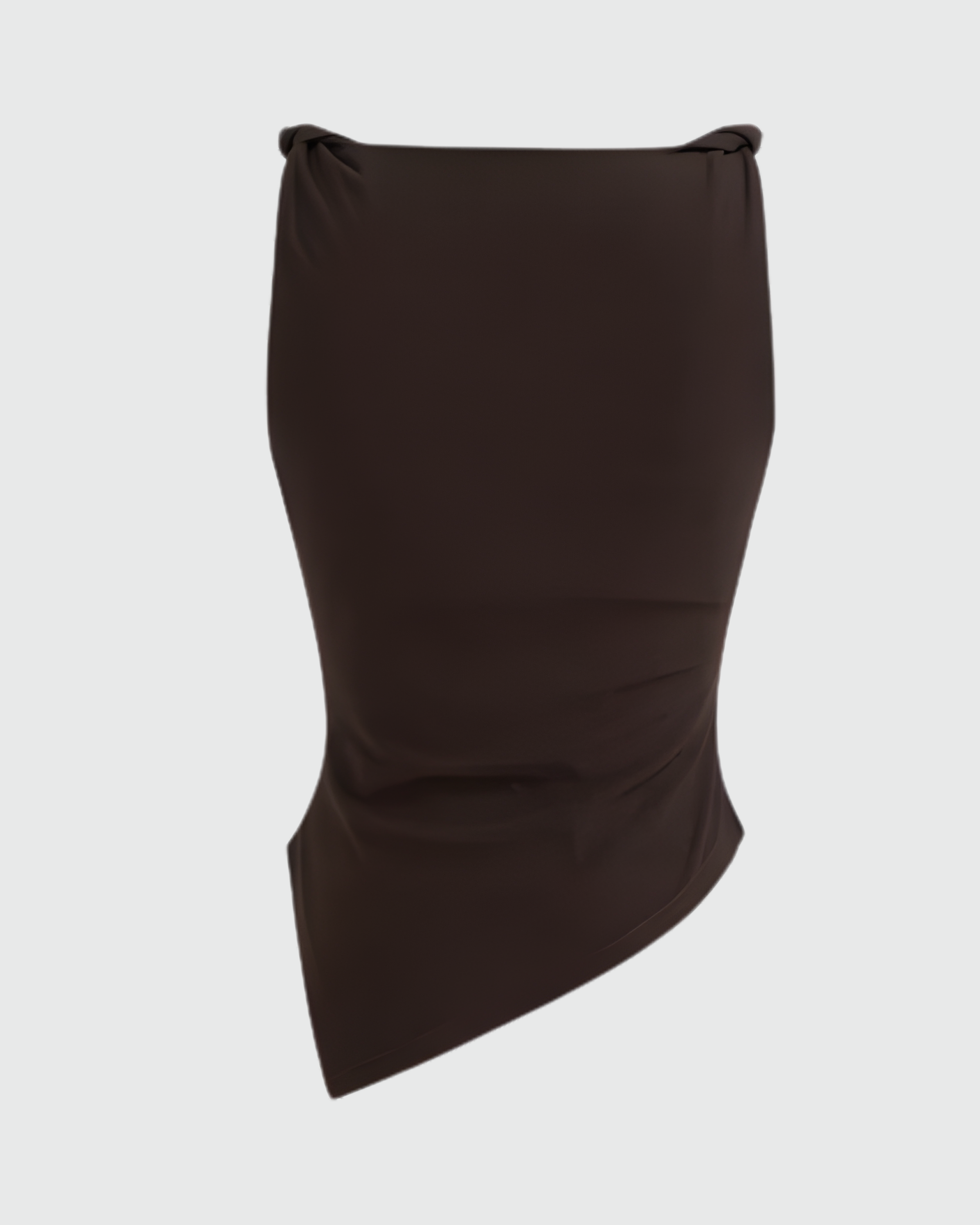 Brown Sleeveless Draped Top