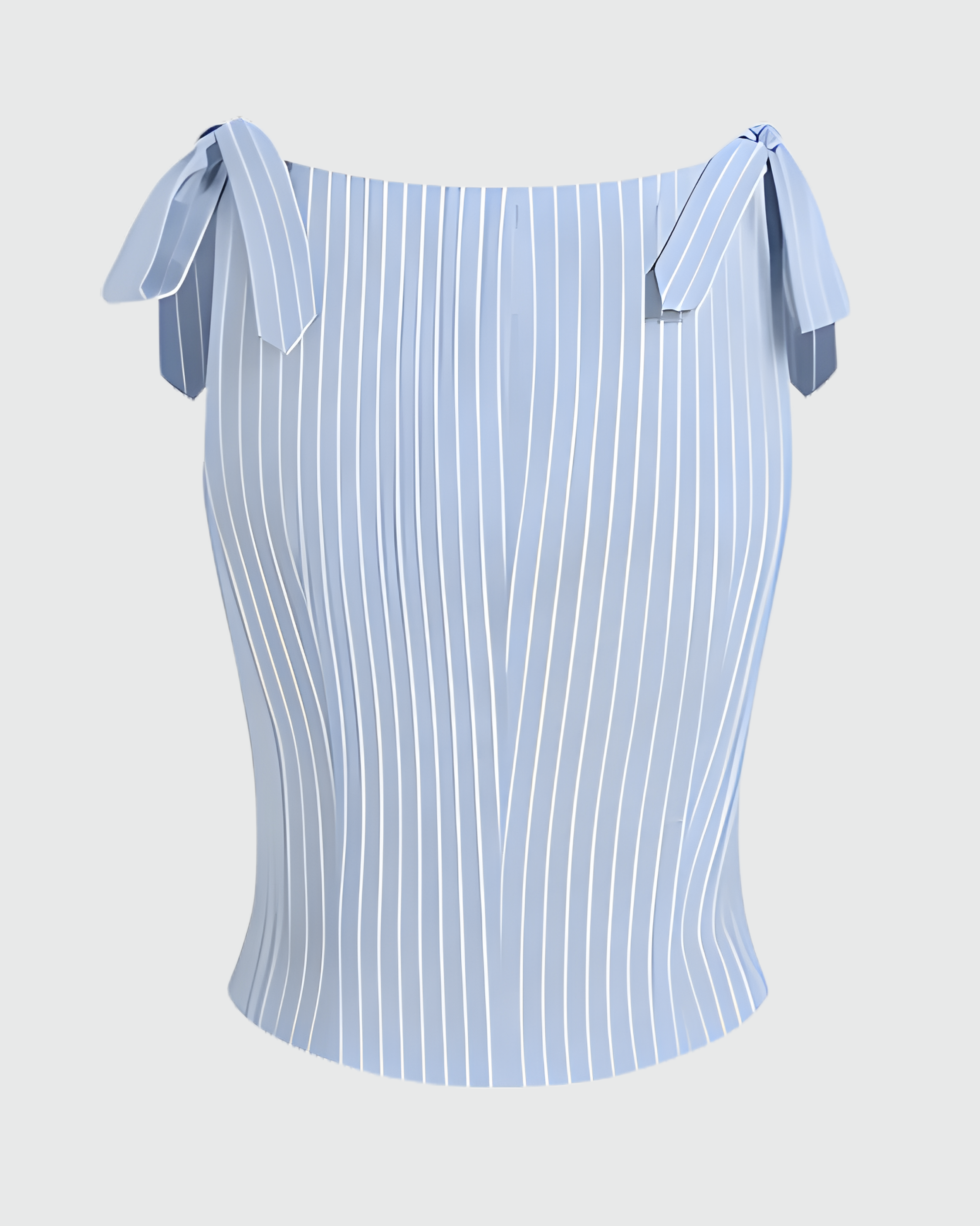 Striped Boat Neck Ruched Tank Top
