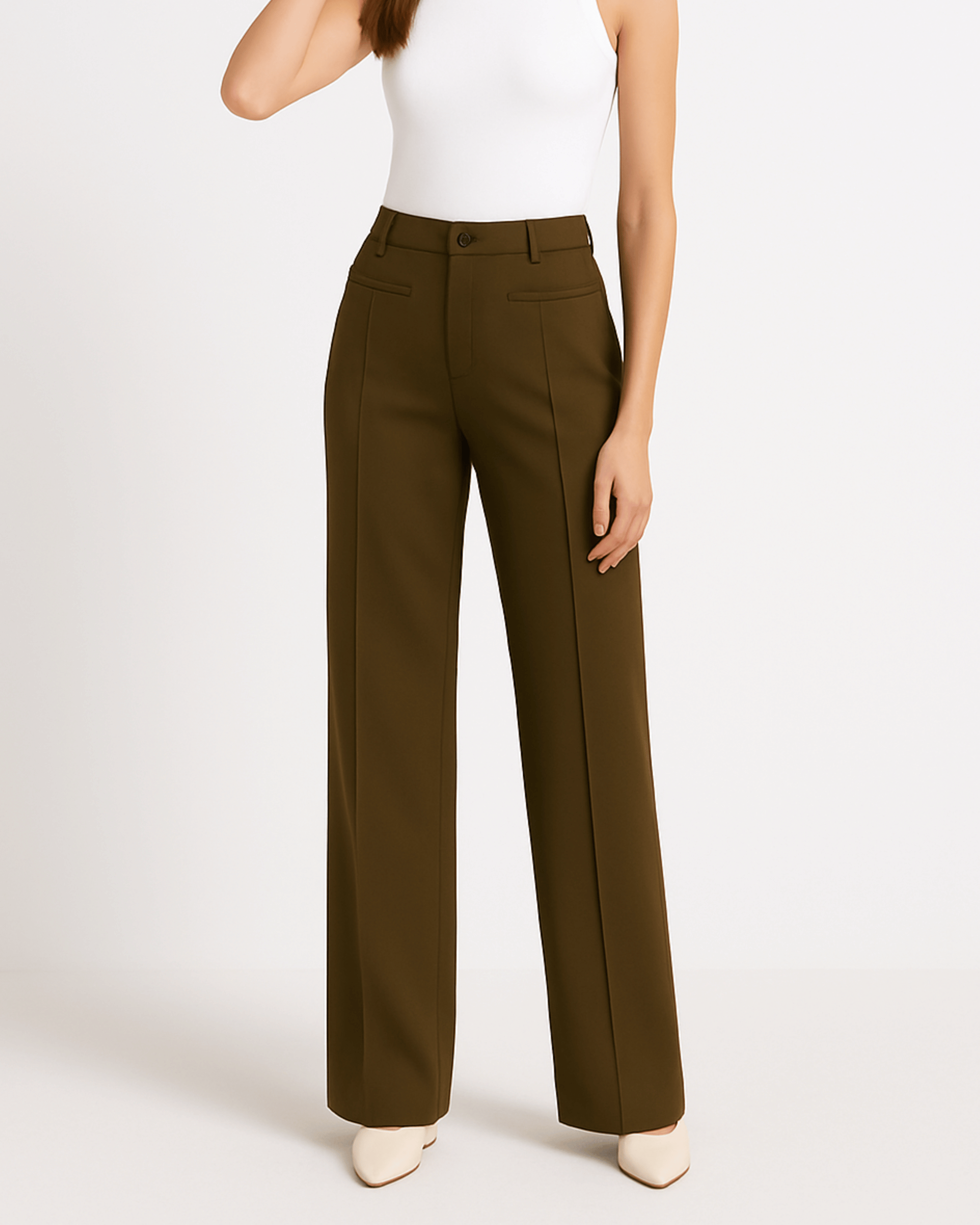 Combo – White & Beige Trousers