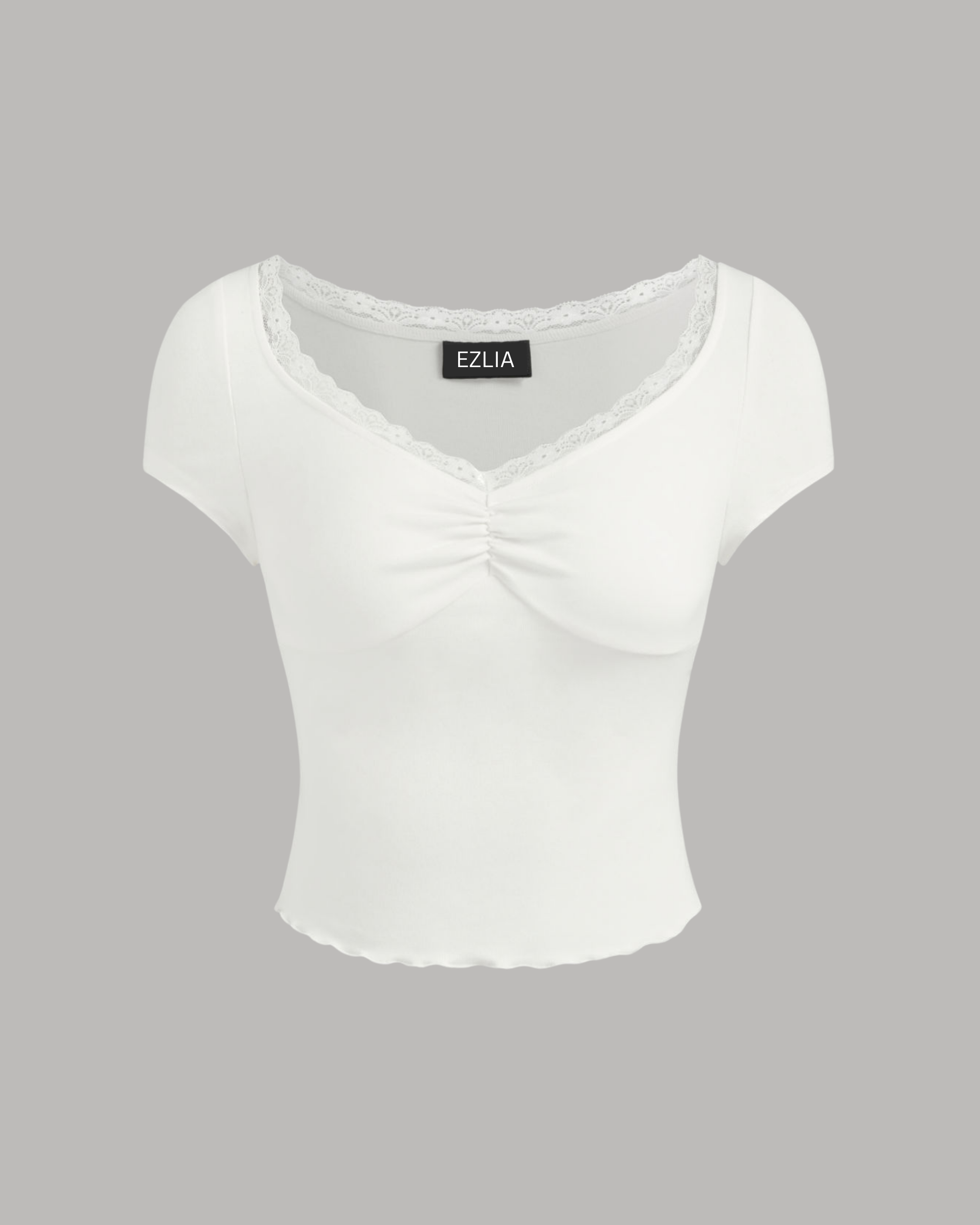 White Lace Crop Top
