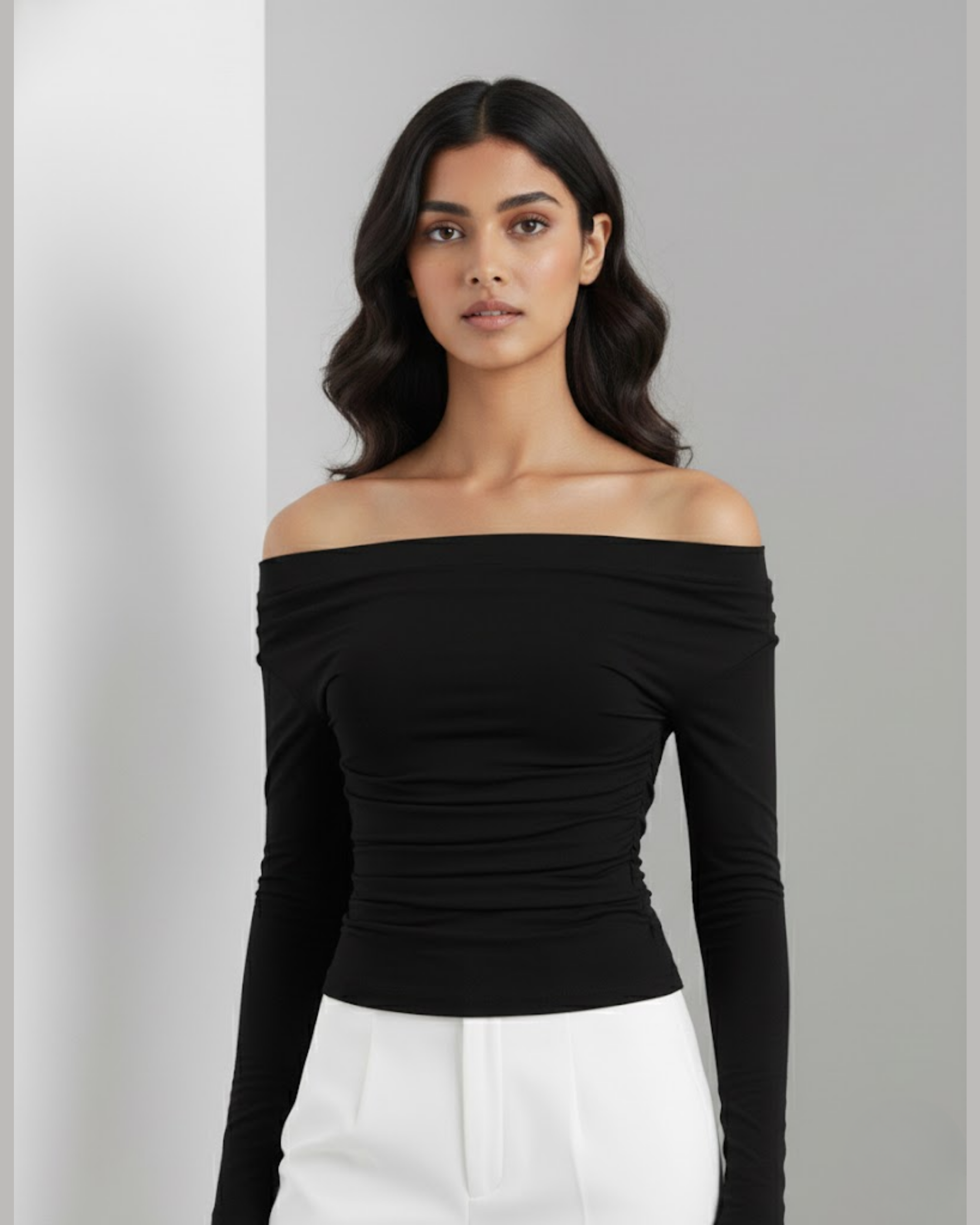 TrioSet SoftStretch Shoulder Crop Pack-Choco Brown & White  & Black