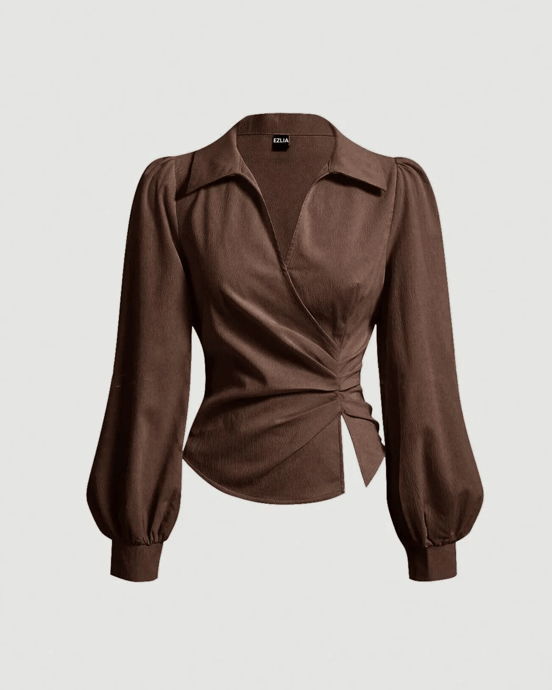 COMBO: V-Neck Bubble Wrap Brown & Black Top