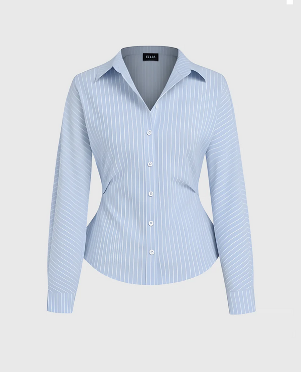 Sky Blue Striped Shirt