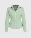 Light Green Striped Shirt