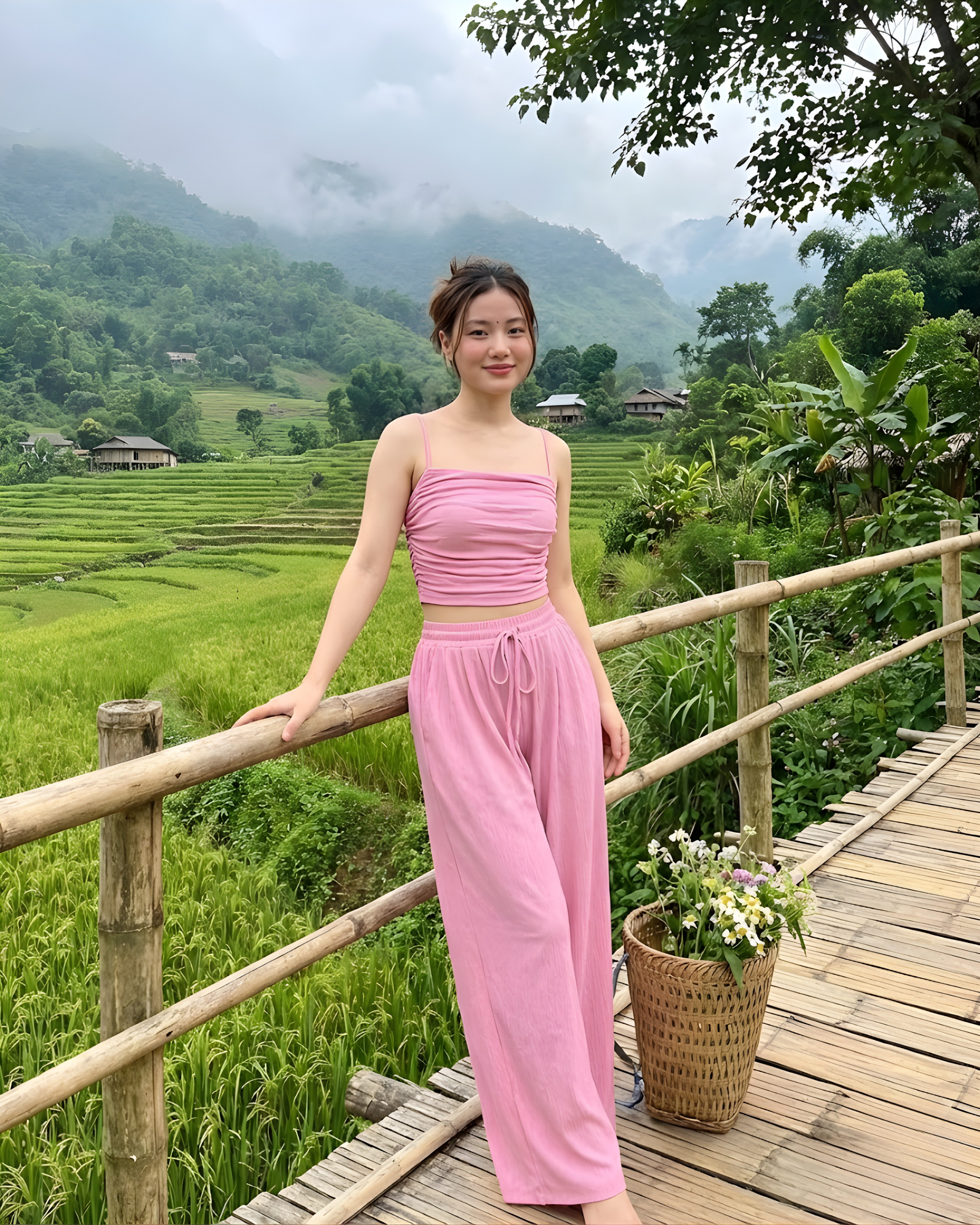 Pink Cami  Co-Ord Set