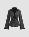 Striped Lace Button Shirt