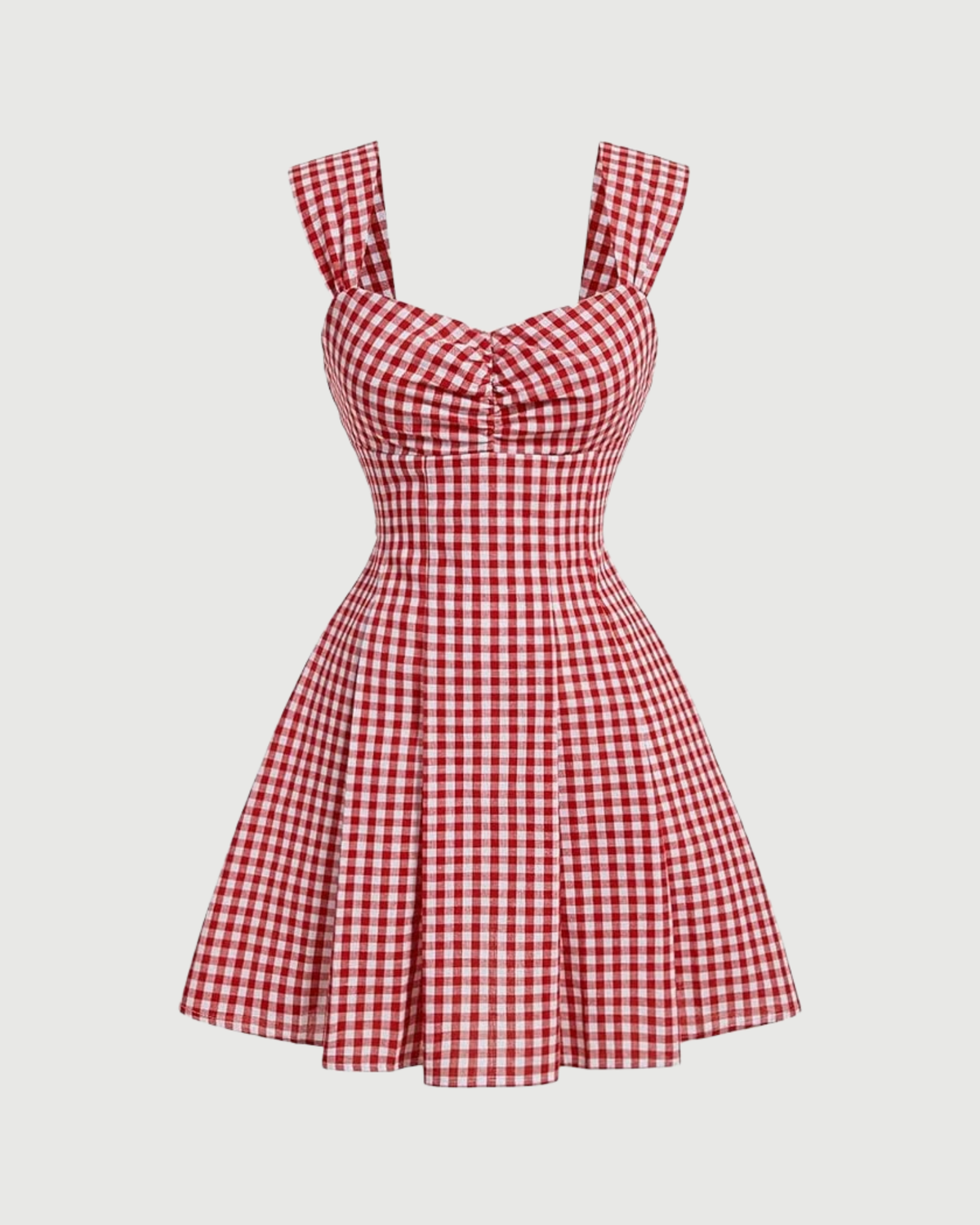 Vintage Sleeveless Bowknot Pleated A-Line Dress-Red
